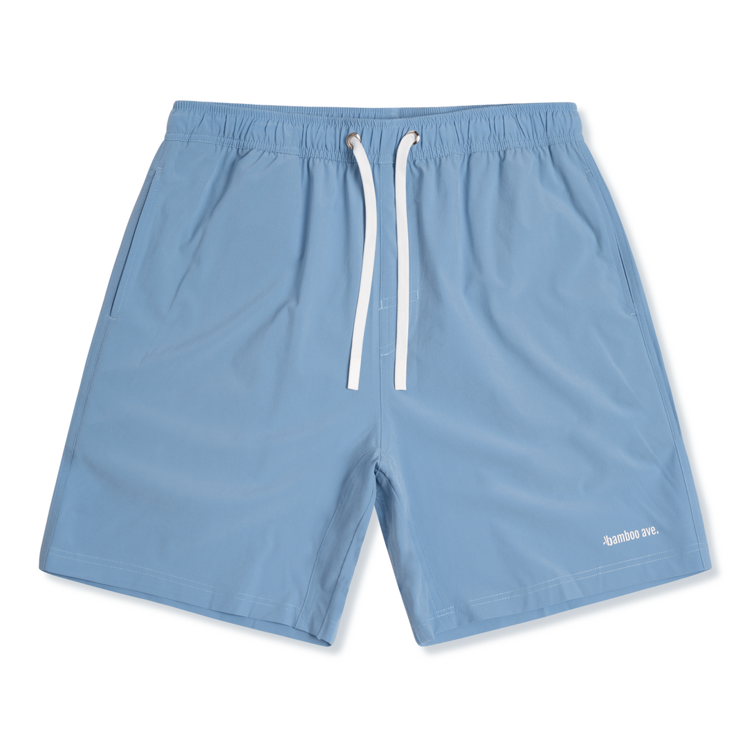 Sky Blue 7 inseam Shorts For Men Buy Now. Bamboo Ave