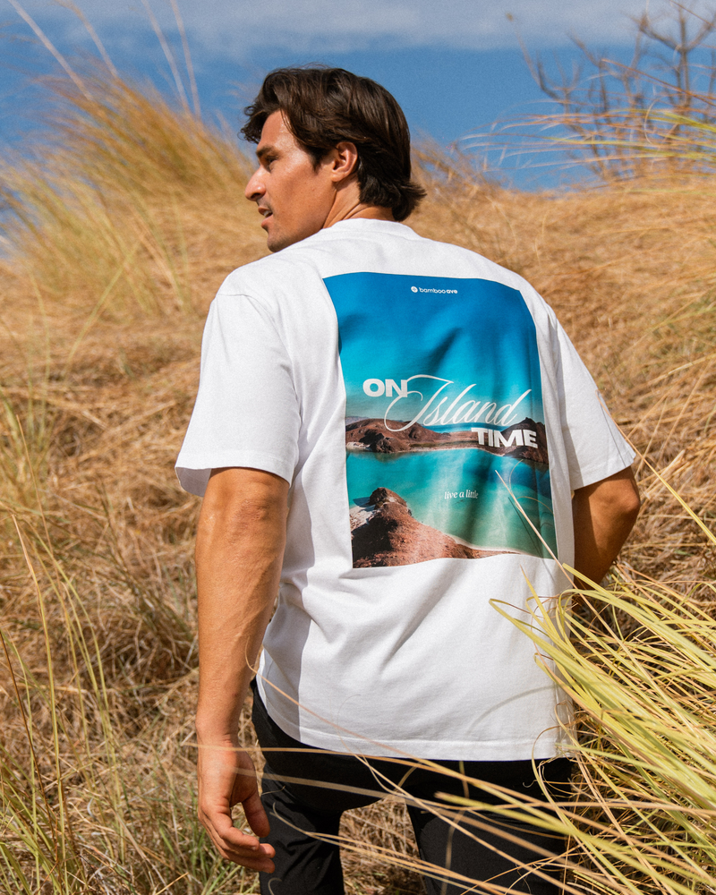 Live a Little Graphic Tee - White