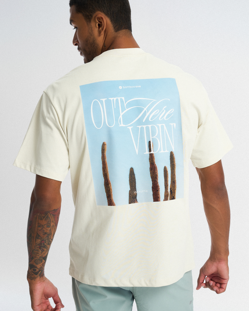 Live a Little Graphic Tee - Bone