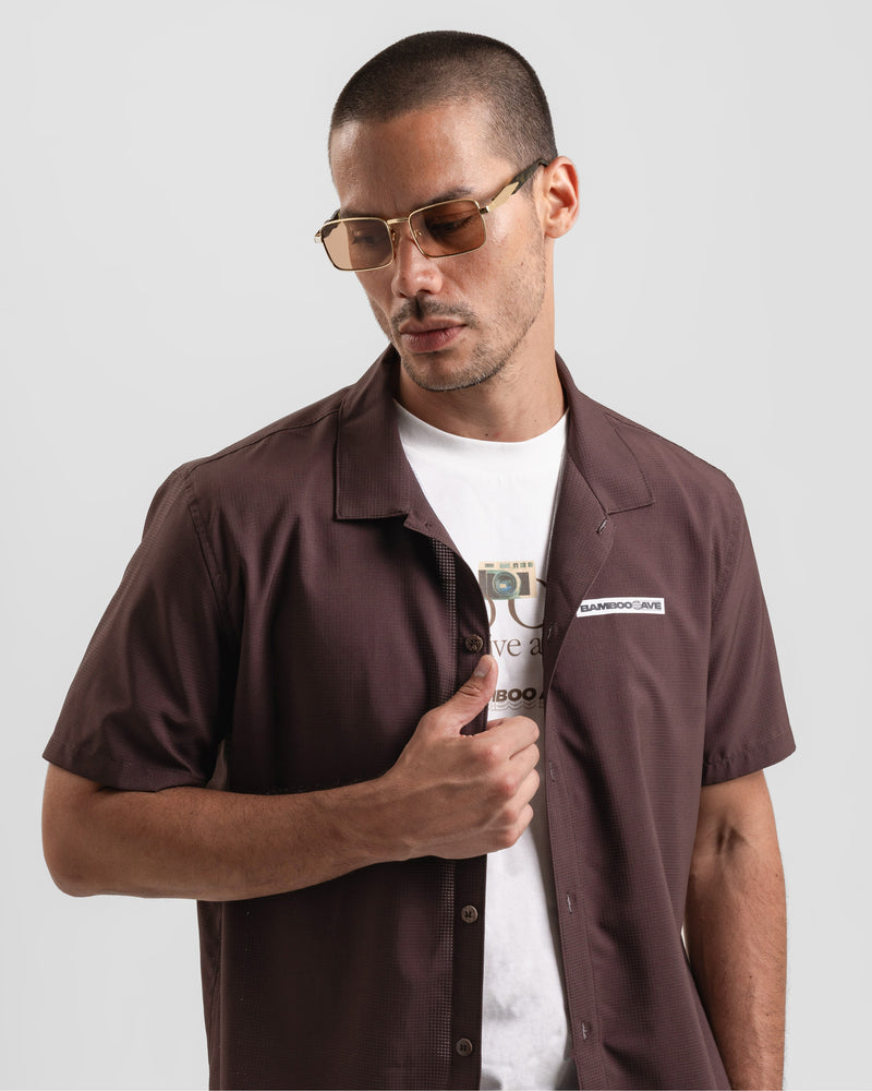 Slow Livin' Button Up - Brown