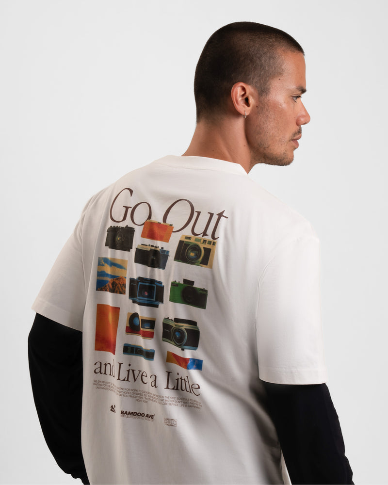 Go Out Graphic Tee - White