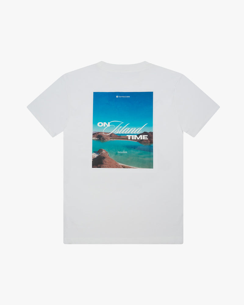 Live a Little Graphic Tee - White