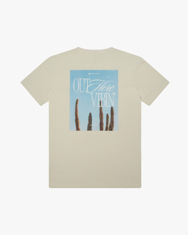 Live a Little Graphic Tee - Bone