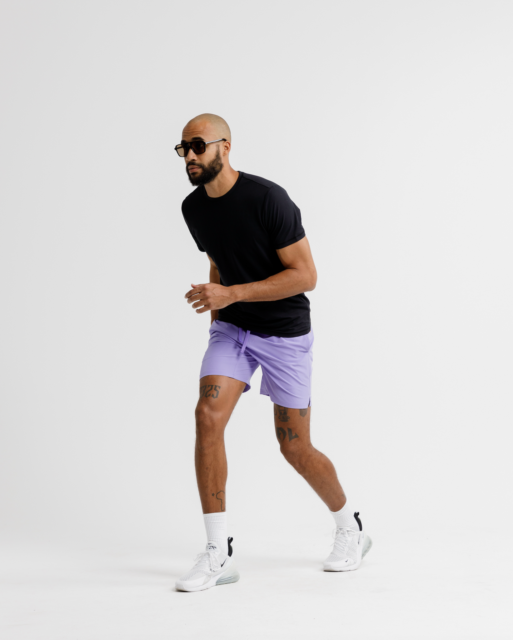 men's purple dress shorts RF-Wear Fire Shorts