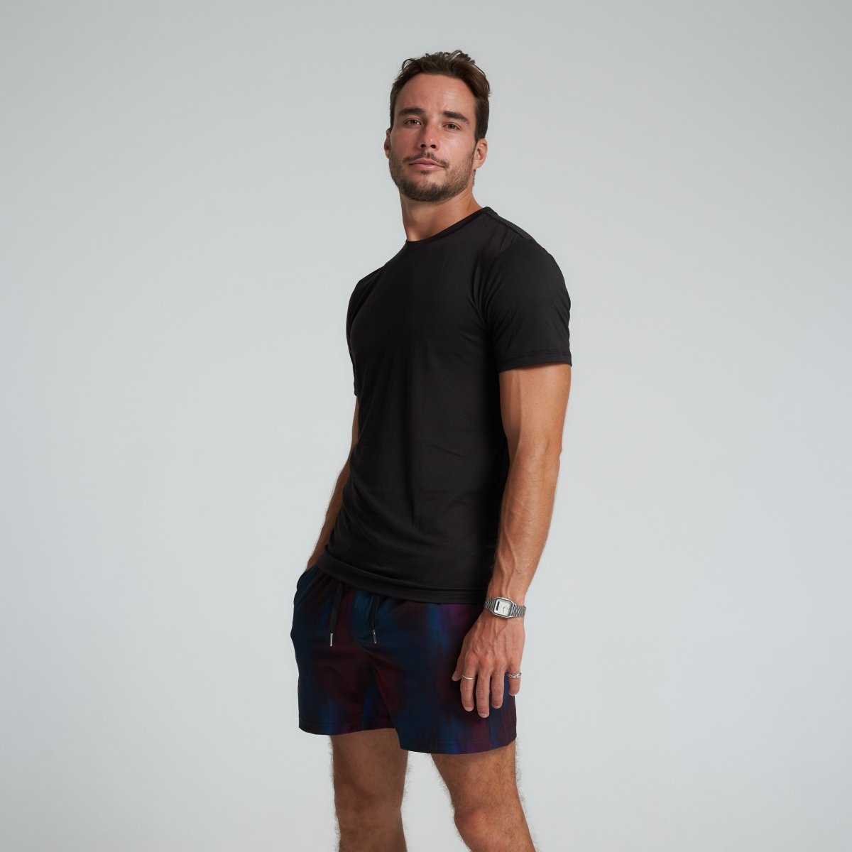 Bounce Back 5” - Blue and Purple Tie Dye Shorts - Bamboo Ave. - Men's Shorts