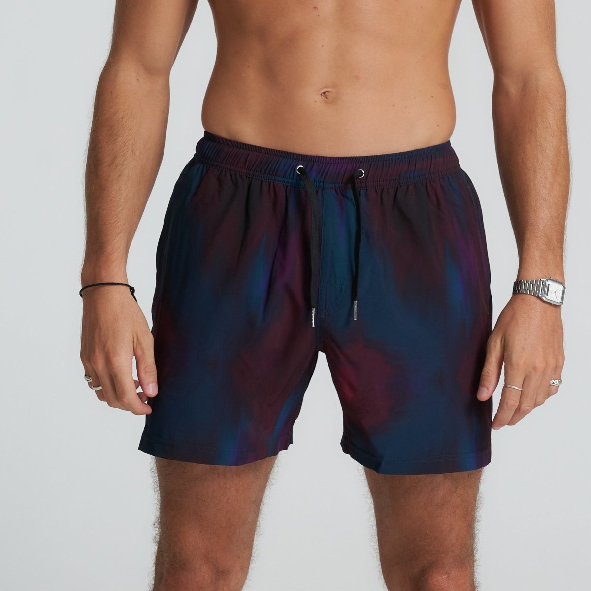 Bounce Back 5” - Blue and Purple Tie Dye Shorts - Bamboo Ave. - Men's Shorts