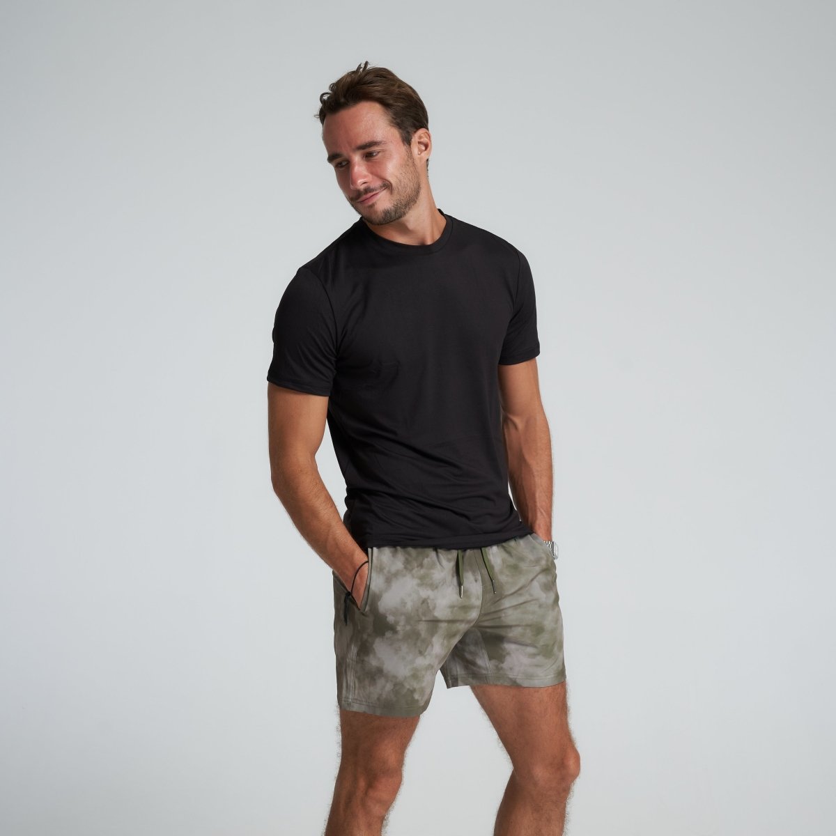Collard Greens 7" - Green Tie Dye Shorts - Bamboo Ave. - Men's Shorts