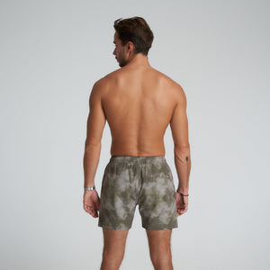 Collard Greens 7" - Green Tie Dye Shorts - Bamboo Ave. - Men's Shorts
