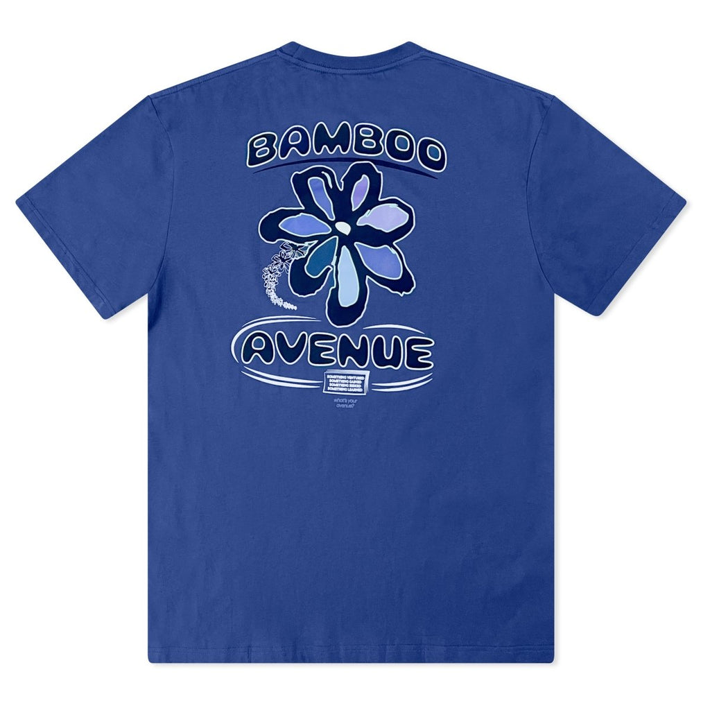 Floral Graphic Tee - Navy blue T-shirt for Men – Bamboo Ave.