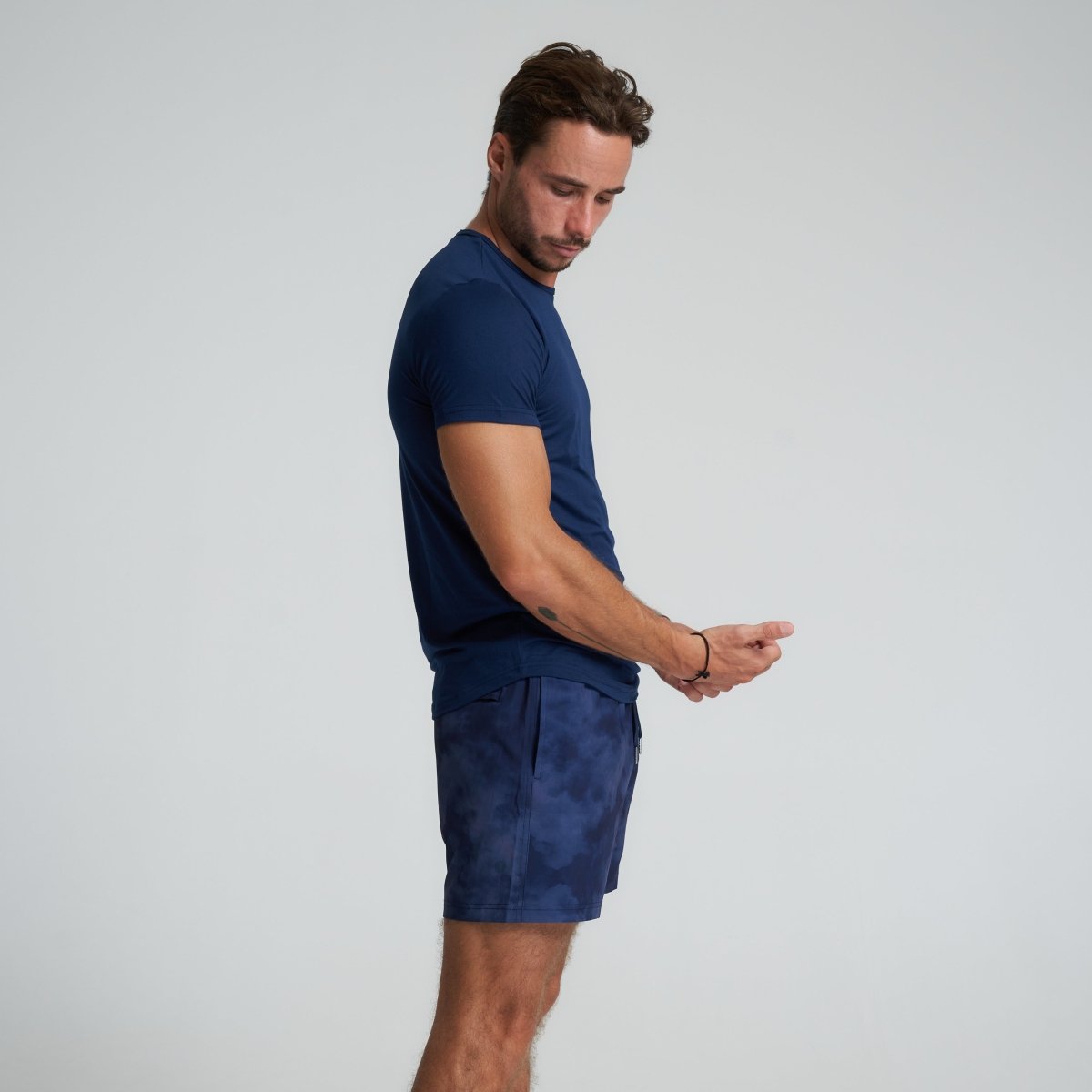 Good Life 5” - Navy Tie Dye Shorts - Bamboo Ave. - Men's Shorts